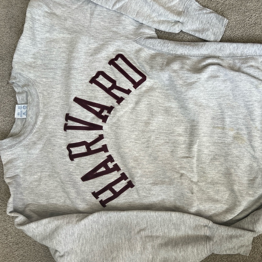 Vintage Harvard University Crewneck in Grey sz XL women. Champion brand